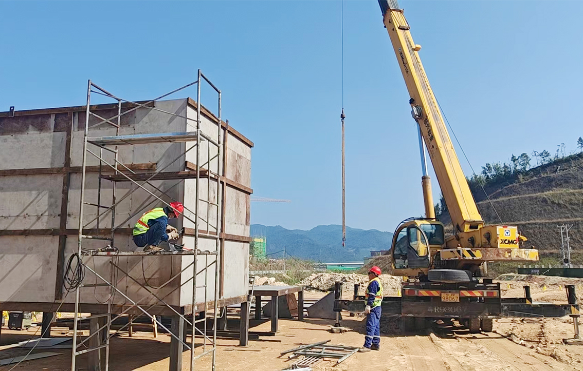 江積工業園污水處理系統項目進場施工
